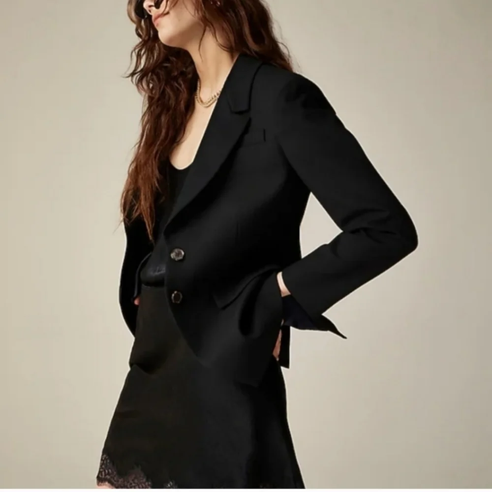J Crew Madelyn blazer in four-season stretch CC289 Size 10 NWT Black Office